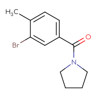 Chemical structure of 1-(3-bromo-4-methylbenzoyl)pyrrolidine - CSSB00000186408