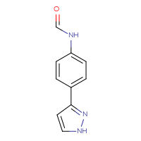Chemical structure of N-[4-(1H-pyrazol-3-yl)phenyl]formamide - CSSB00011725799