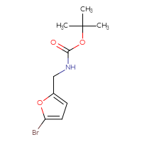 Chemical structure of tert-butyl N-[(5-bromofuran-2-yl)methyl]carbamate - CSSB00015316756