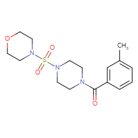 Chemical structure of 4-{[4-(3-methylbenzoyl)piperazin-1-yl]sulfonyl}morpholine - CSSB00046099693