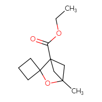 Chemical structure of ethyl 4-methyl-3-oxaspiro[bicyclo[2.1.1]hexane-2,1'-cyclobutane]-1-carboxylate - CSSB00121551290