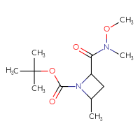 Chemical structure of tert-butyl 2-[methoxy(methyl)carbamoyl]-4-methylazetidine-1-carboxylate - CSSB00114090092