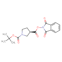 Chemical structure of 1-tert-butyl 3-(1,3-dioxo-2,3-dihydro-1H-isoindol-2-yl) (3R)-pyrrolidine-1,3-dicarboxylate - CSSB00116223813