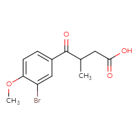 Chemical structure of 4-(3-bromo-4-methoxyphenyl)-3-methyl-4-oxobutanoic acid - CSSB00005553377