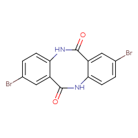 Chemical structure of 6,14-dibromo-2,10-diazatricyclo[10.4.0.0⁴,⁹]hexadeca-1(16),4,6,8,12,14-hexaene-3,11-dione - CSSB20572401509