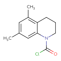 Chemical structure of 5,7-dimethyl-1,2,3,4-tetrahydroquinoline-1-carbonyl chloride - CSSB14975689170