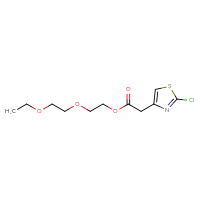 Chemical structure of 2-(2-ethoxyethoxy)ethyl 2-(2-chloro-1,3-thiazol-4-yl)acetate - CSSB03521352609