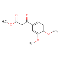 Chemical structure of methyl 3-(3,4-dimethoxyphenyl)-3-oxopropanoate - CSSB00006004091