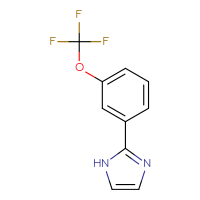 Chemical structure of 2-[3-(trifluoromethoxy)phenyl]-1H-imidazole - CSSB00010196758