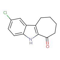 Chemical structure of 2-chloro-5H,6H,7H,8H,9H,10H-cyclohepta[b]indol-6-one - CSSB00044700395