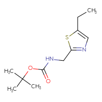 Chemical structure of tert-butyl N-[(5-ethyl-1,3-thiazol-2-yl)methyl]carbamate - CSSB00012452652