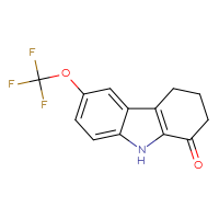 Chemical structure of 6-(trifluoromethoxy)-2,3,4,9-tetrahydro-1H-carbazol-1-one - CSSB00138551882