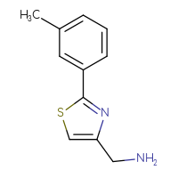 Chemical structure of 1-[2-(3-methylphenyl)-1,3-thiazol-4-yl]methanamine - CSSB00011447165