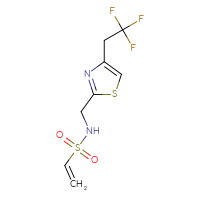 Chemical structure of N-{[4-(2,2,2-trifluoroethyl)-1,3-thiazol-2-yl]methyl}ethene-1-sulfonamide - CSSB21332109044