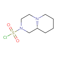 Chemical structure of (9aR)-octahydro-1H-pyrido[1,2-a]pyrazine-2-sulfonyl chloride - CSSB14985244577