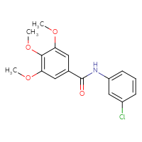 Chemical structure of N-(3-chlorophenyl)-3,4,5-trimethoxybenzamide - CSSB00046252137