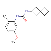 Chemical structure of 1-(5-methoxy-2-methylphenyl)-3-{spiro[3.3]heptan-2-yl}urea - CSSB01410071263