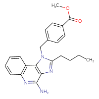 Chemical structure of methyl 4-({4-amino-2-butyl-1H-imidazo[4,5-c]quinolin-1-yl}methyl)benzoate - CSSB20621662129
