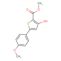 Chemical structure of methyl 3-hydroxy-5-(4-methoxyphenyl)thiophene-2-carboxylate - CSSB18547985272