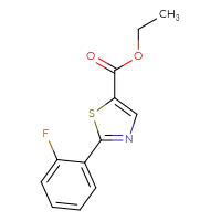 Chemical structure of ethyl 2-(2-fluorophenyl)-1,3-thiazole-5-carboxylate - CSSB00020649113