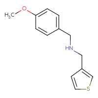 Chemical structure of [(4-methoxyphenyl)methyl][(thiophen-3-yl)methyl]amine - CSSB00000268659