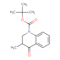 Chemical structure of tert-butyl 3-methyl-4-oxo-1,2,3,4-tetrahydroquinoline-1-carboxylate - CSSB00010409150