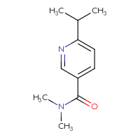 Chemical structure of N,N-dimethyl-6-(propan-2-yl)pyridine-3-carboxamide - CSSB00103294353