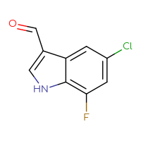 Chemical structure of 5-chloro-7-fluoro-1H-indole-3-carbaldehyde - CSSB00009851507