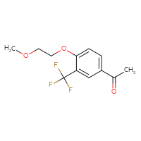 Chemical structure of 1-[4-(2-methoxyethoxy)-3-(trifluoromethyl)phenyl]ethan-1-one - CSSB00132306972