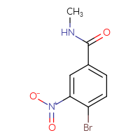 Chemical structure of 4-bromo-N-methyl-3-nitrobenzamide - CSSB00000155059