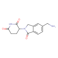 Chemical structure of 3-[5-(aminomethyl)-1-oxo-2,3-dihydro-1H-isoindol-2-yl]piperidine-2,6-dione - CSSB00102884791
