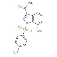 Chemical structure of 1-[7-methyl-1-(4-methylbenzenesulfonyl)-1H-indol-3-yl]ethan-1-one - CSSB21332151917