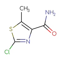 Chemical structure of 2-chloro-5-methyl-1,3-thiazole-4-carboxamide - CSSB00009989747
