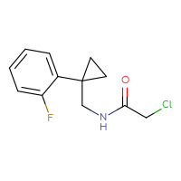 Chemical structure of 2-chloro-N-{[1-(2-fluorophenyl)cyclopropyl]methyl}acetamide - CSSB01655347493