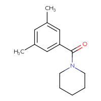 Chemical structure of 1-(3,5-dimethylbenzoyl)piperidine - CSSB00000251837