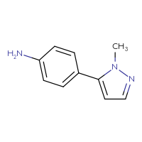 Chemical structure of 4-(1-methyl-1H-pyrazol-5-yl)aniline - CSSB00011961171
