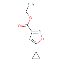 Chemical structure of ethyl 5-cyclopropyl-1,2-oxazole-3-carboxylate - CSSB00011834310
