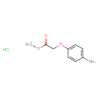 Chemical structure of methyl 2-(4-aminophenoxy)acetate hydrochloride - CSSB00020603479