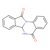 Chemical structure of 5H,6H,6aH,11H-isoindolo[2,1-a]quinazoline-5,11-dione - CSSB00132878878
