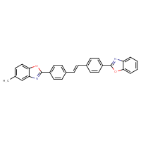 Chemical structure of 2-{4-[(1E)-2-[4-(1,3-benzoxazol-2-yl)phenyl]ethenyl]phenyl}-5-methyl-1,3-benzoxazole - CSSB00016990426