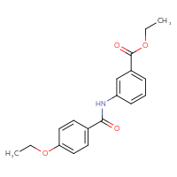 Chemical structure of ethyl 3-(4-ethoxybenzamido)benzoate - CSSB00121651296