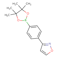 Chemical structure of 3-[4-(4,4,5,5-tetramethyl-1,3,2-dioxaborolan-2-yl)phenyl]-1,2-oxazole - CSSB00010082541