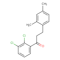 Chemical structure of 1-(2,3-dichlorophenyl)-3-(2,4-dimethylphenyl)propan-1-one - CSSB00020571424