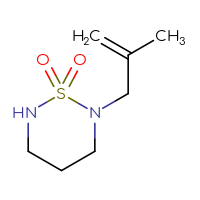 Chemical structure of 2-(2-methylprop-2-en-1-yl)-1λ⁶,2,6-thiadiazinane-1,1-dione - CSMB00070103892
