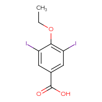 Chemical structure of 4-ethoxy-3,5-diiodobenzoic acid - CSSB00020809917