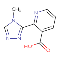 Chemical structure of 2-(4-methyl-4H-1,2,4-triazol-3-yl)pyridine-3-carboxylic acid - CSSB00159312853