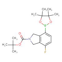 Chemical structure of tert-butyl 4-fluoro-7-(4,4,5,5-tetramethyl-1,3,2-dioxaborolan-2-yl)-2,3-dihydro-1H-isoindole-2-carboxylate - CSSB06656552684