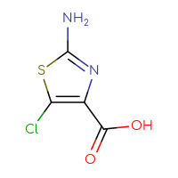 Chemical structure of 2-amino-5-chloro-1,3-thiazole-4-carboxylic acid - CSSB00000117084