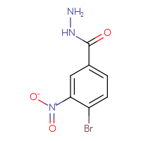 Chemical structure of 4-bromo-3-nitrobenzohydrazide - CSSB00000190020