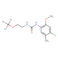 Chemical structure of 1-(4-chloro-2-methoxy-5-methylphenyl)-3-[2-(²H₃)methoxyethyl]urea - CSSB21432446256